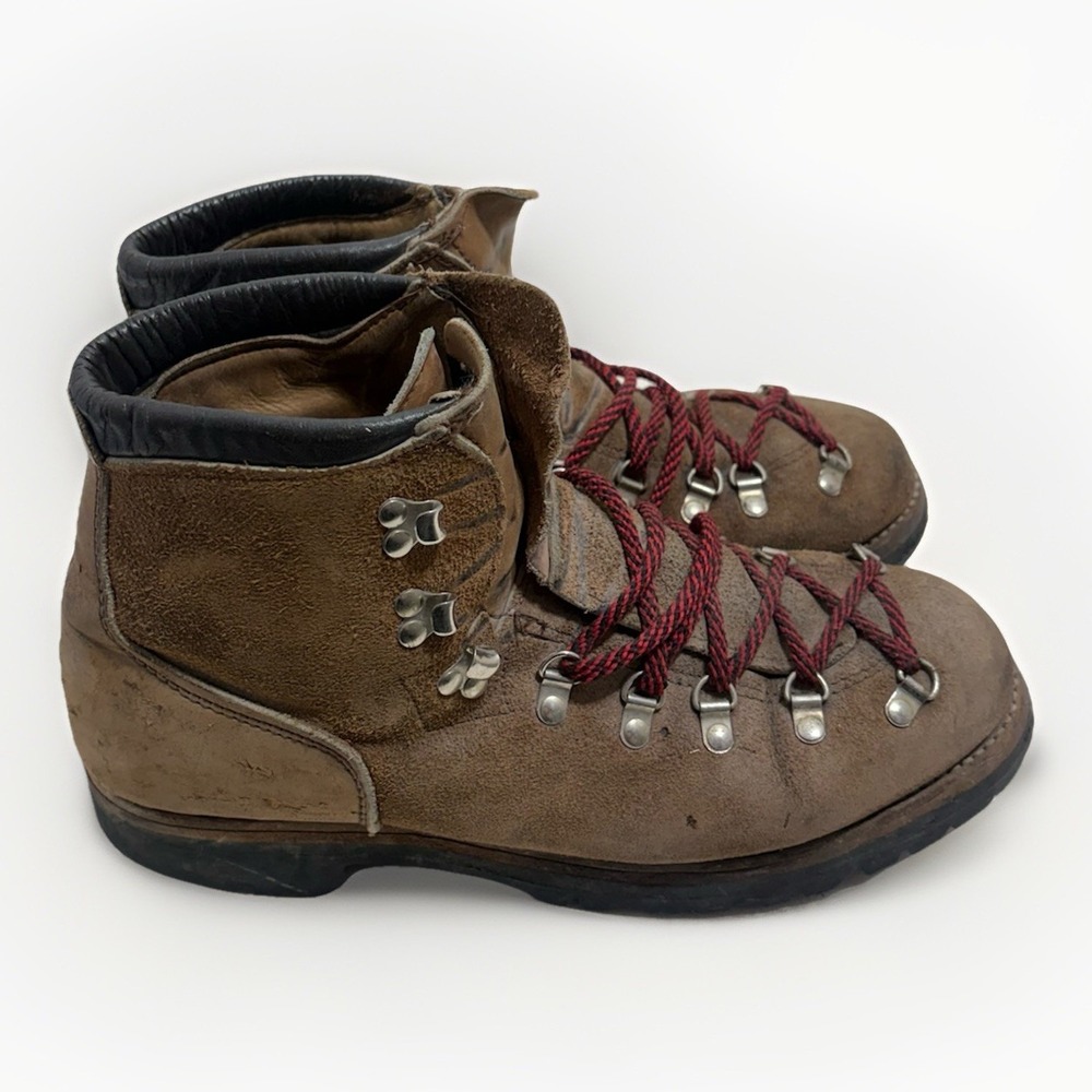 Vintage Dexter Mountaineering Boots Mens 12 M Brown Leather Hiking Trail USA